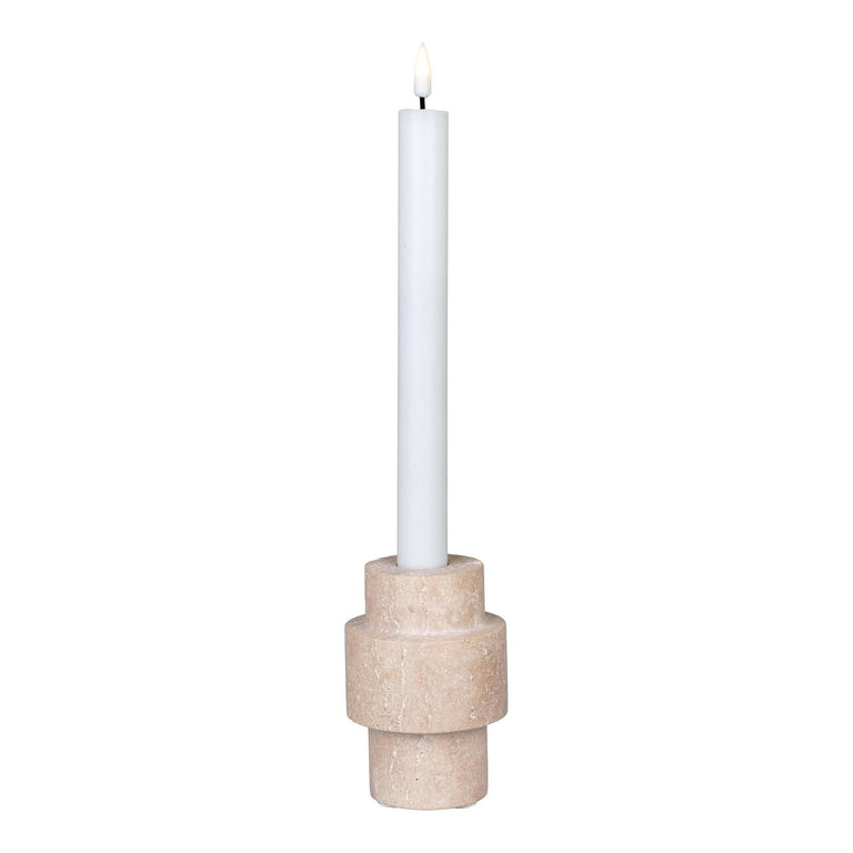 Skye-Kerzenhalter aus Travertin