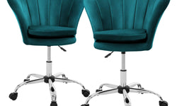 Set mit 2 Bürostühlen aus Tulin-Samt