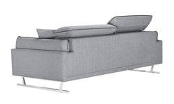 3-Sitzer-Sofa Gigi Leinen mit Kontrastpaspeln