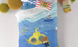 Spannbettlaken für Kinder Yellow Submarine