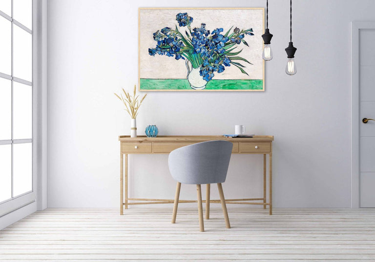Wanddekoration Vase mit Iris